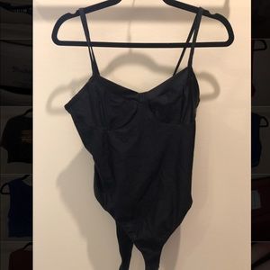 Black tank top body suit